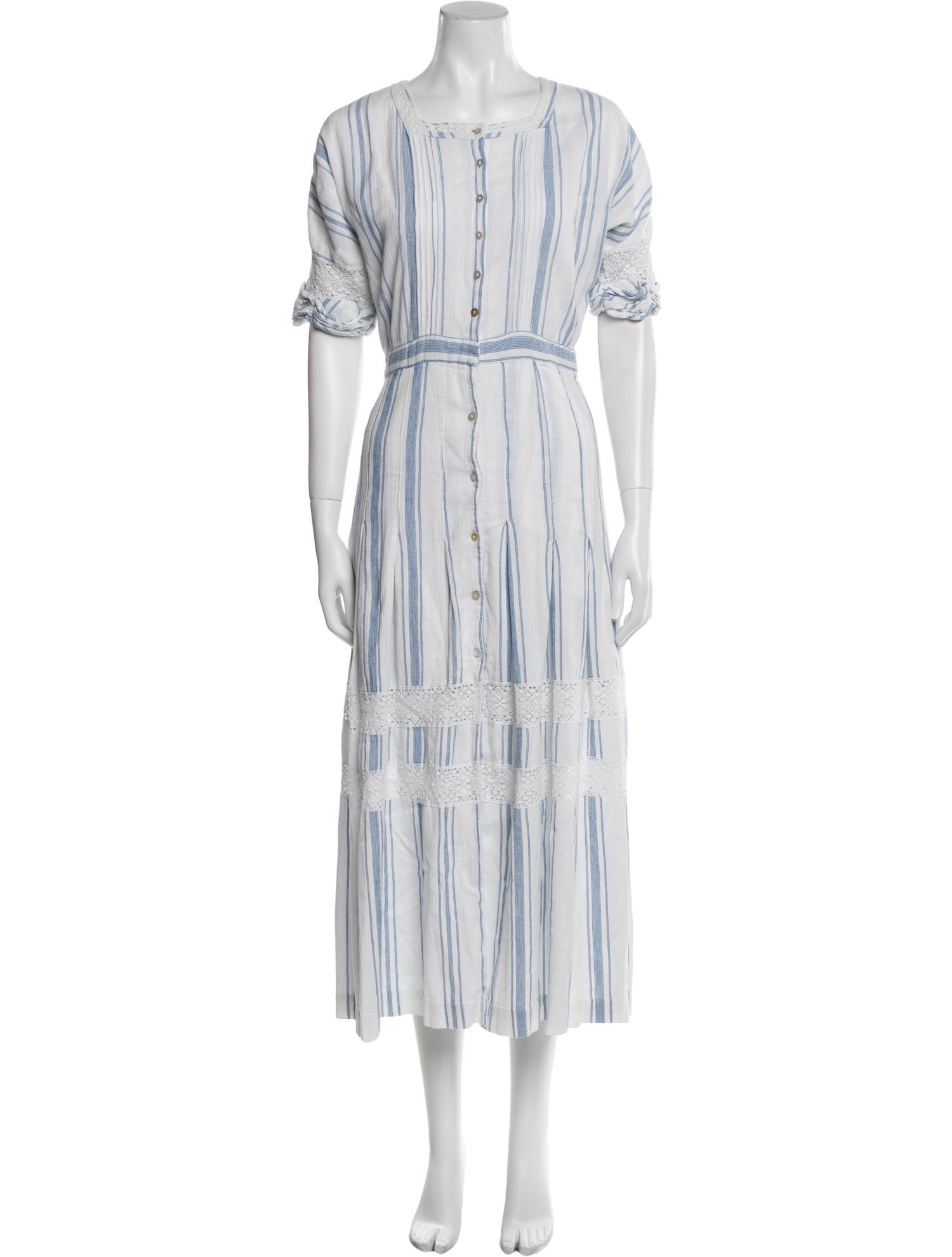 LoveShackFancy Striped Long Dress