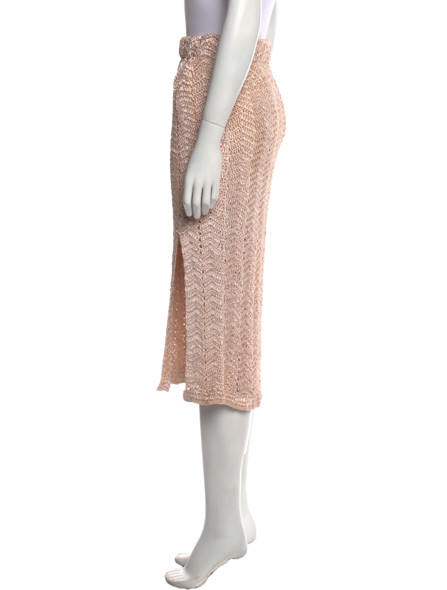 LoveShackFancy Crochet Trim Midi Length Skirt