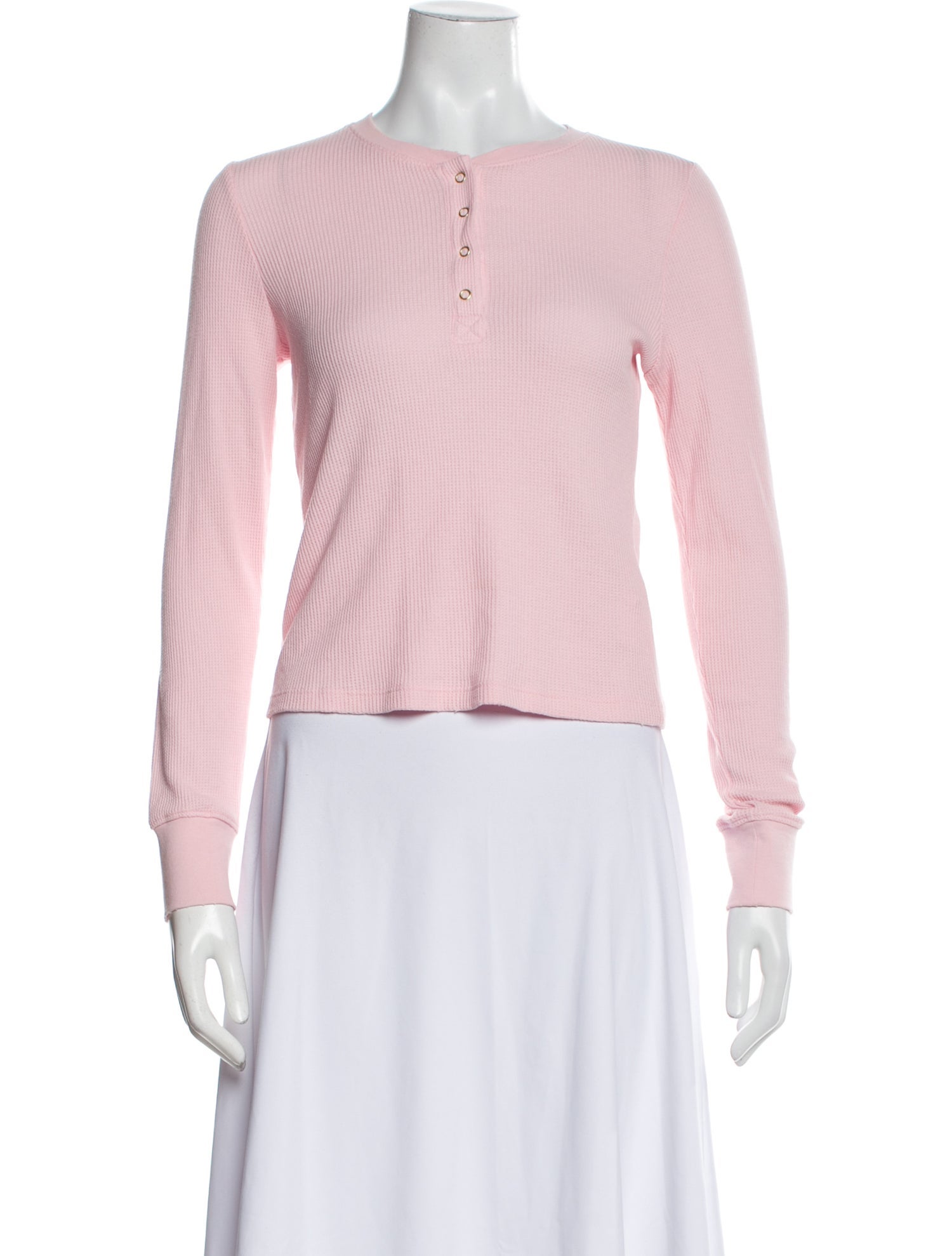 LoveShackFancy Crew Neck Long Sleeve Top