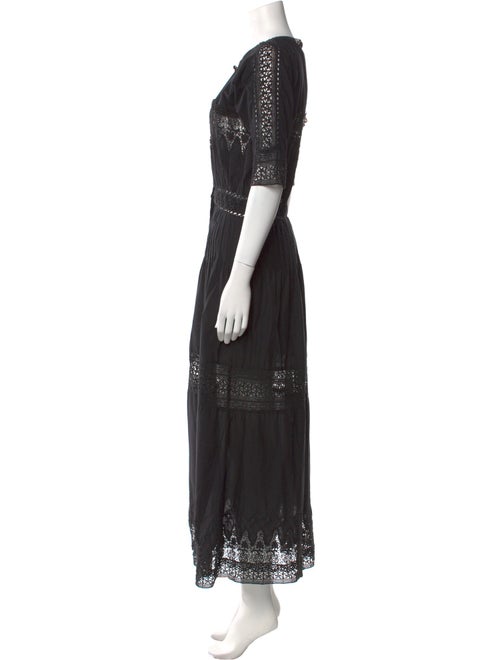 LoveShackFancy Crew Neck Long Dress