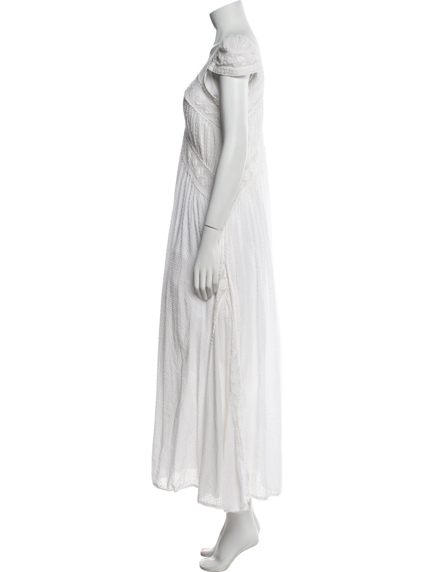 LoveShackFancy Scoop Neck Long Dress