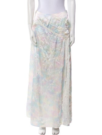 LoveShackFancy Tie-Dye Print Long Skirt