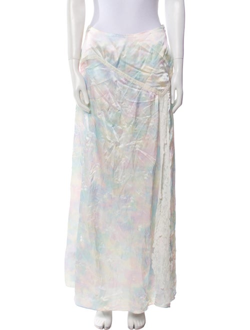 LoveShackFancy Tie-Dye Print Long Skirt