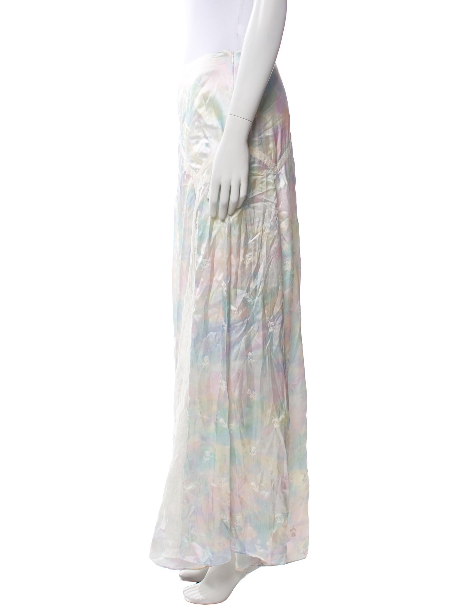 LoveShackFancy Tie-Dye Print Long Skirt