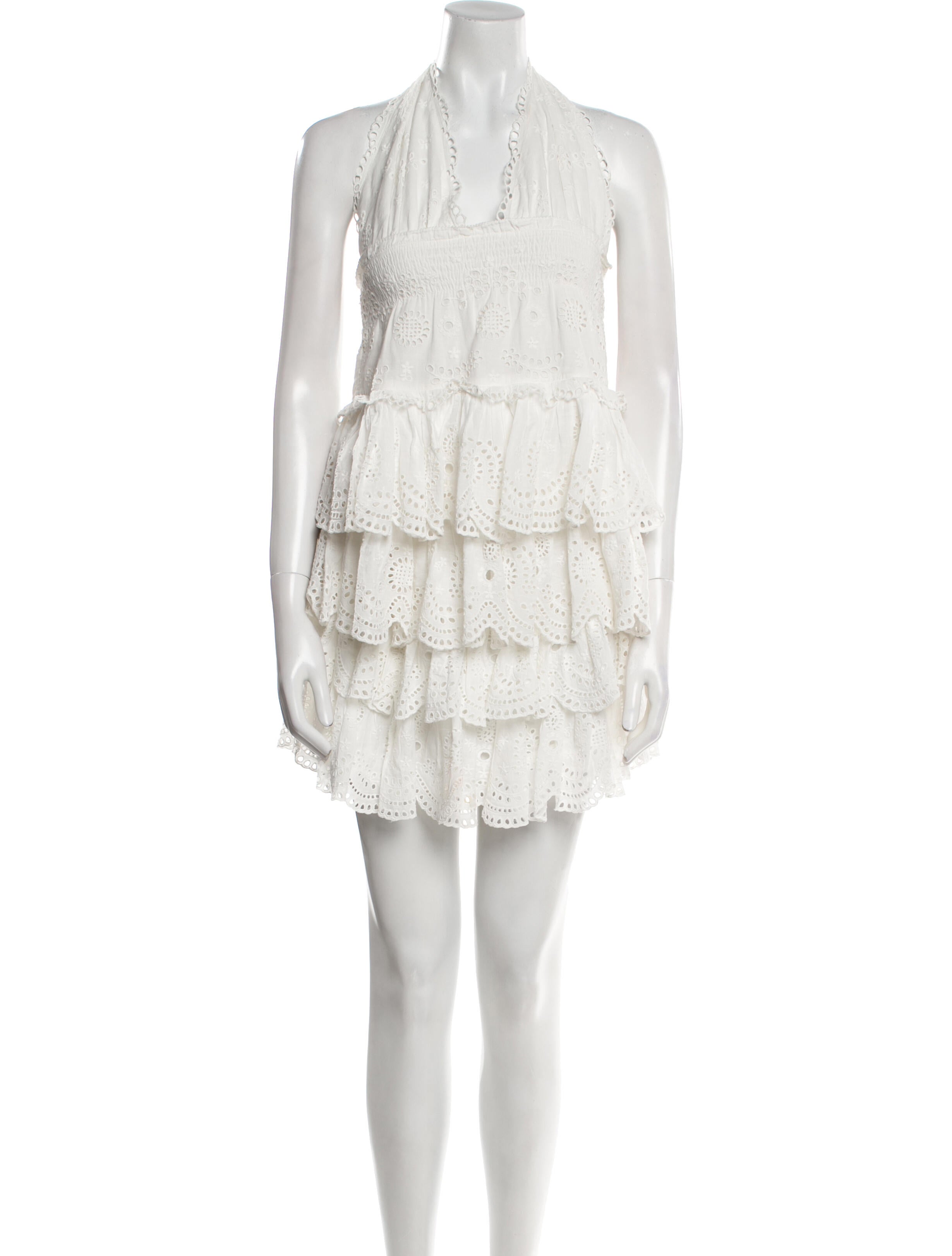 LoveShackFancy Lace Pattern Embroidered Accent Skirt Set