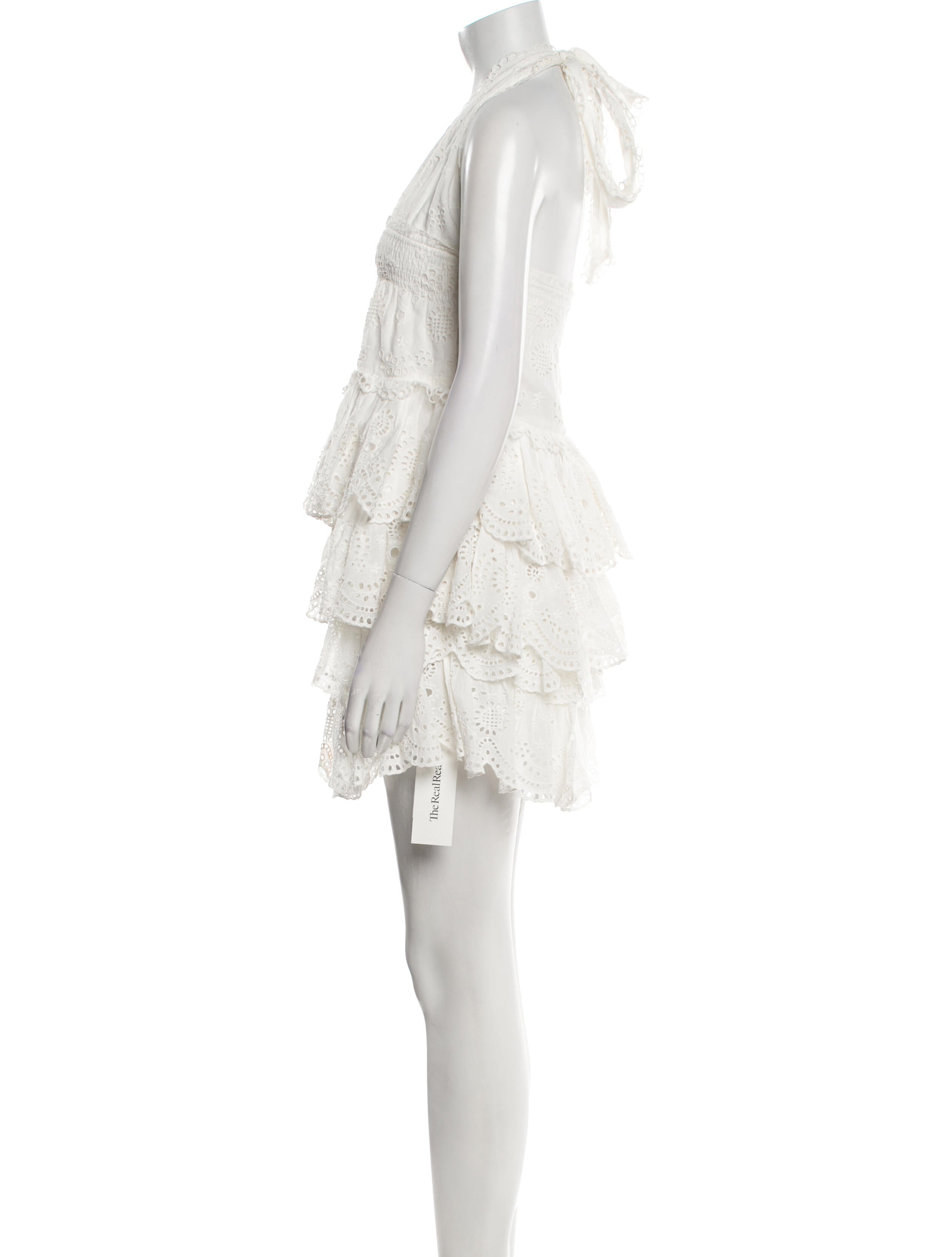 LoveShackFancy Lace Pattern Embroidered Accent Skirt Set