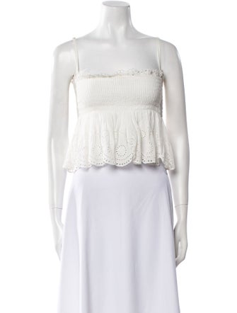 LoveShackFancy Strapless Crop Top