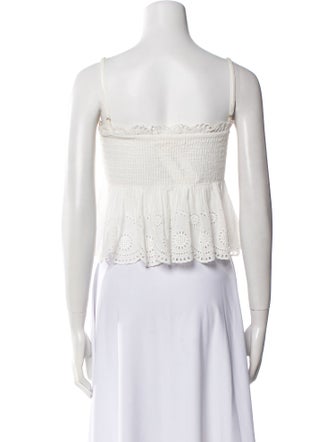 LoveShackFancy Strapless Crop Top