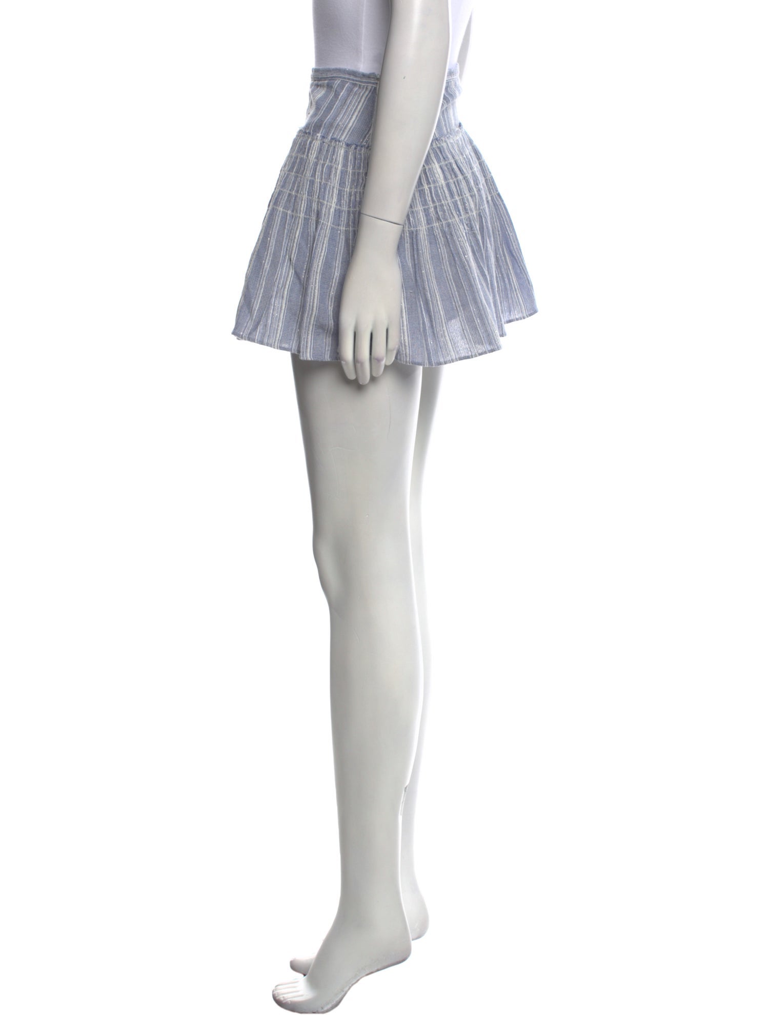 LoveShackFancy Striped Mini Skirt