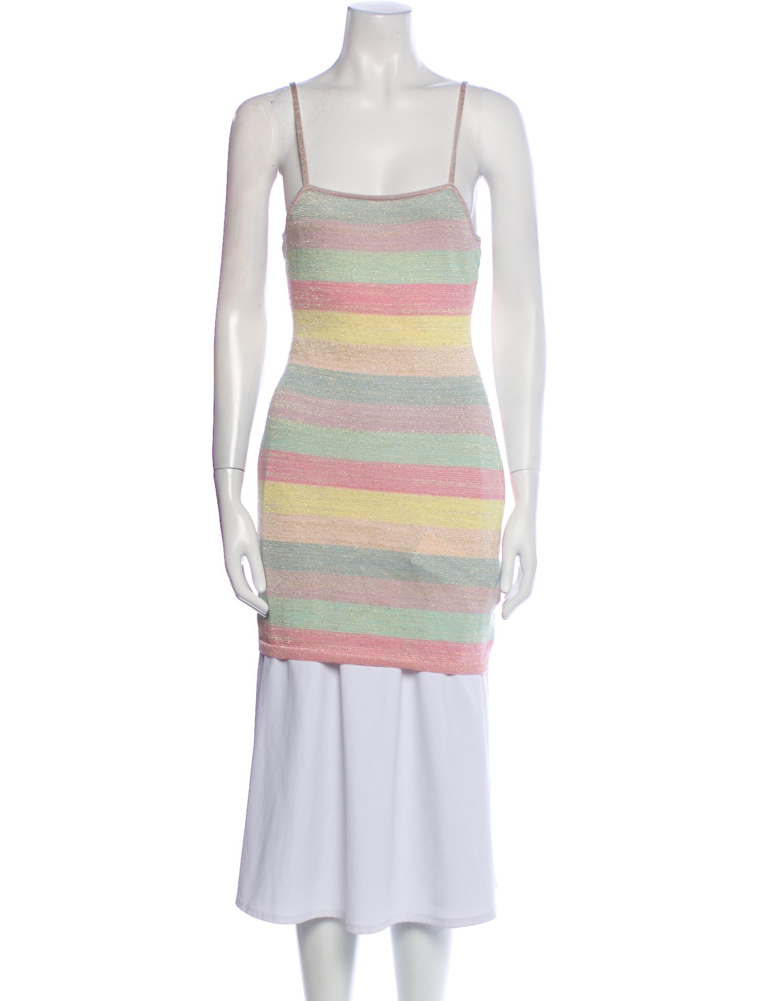 LoveShackFancy Striped Square Neckline Tunic