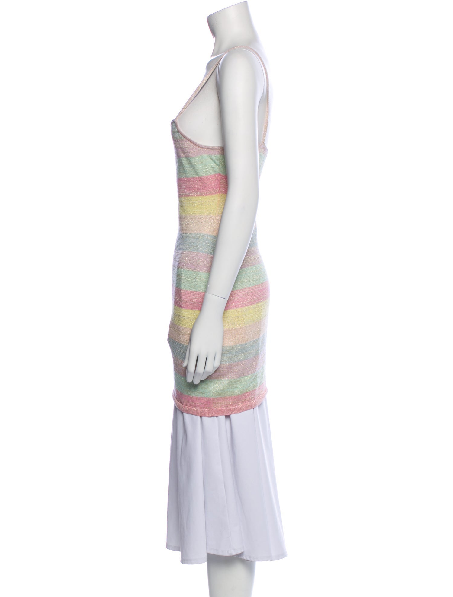 LoveShackFancy Striped Square Neckline Tunic