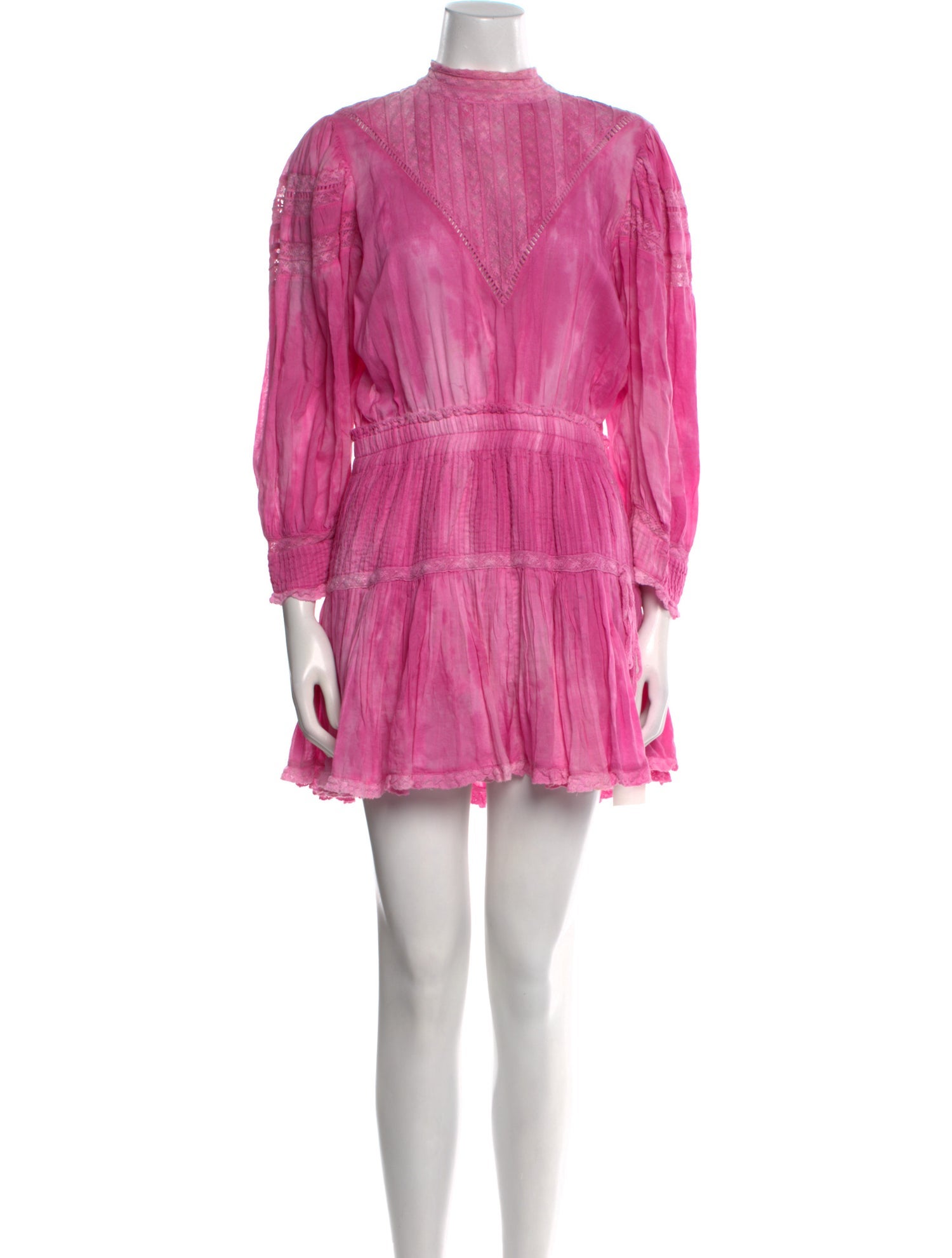 LoveShackFancy Mock Neck Mini Dress