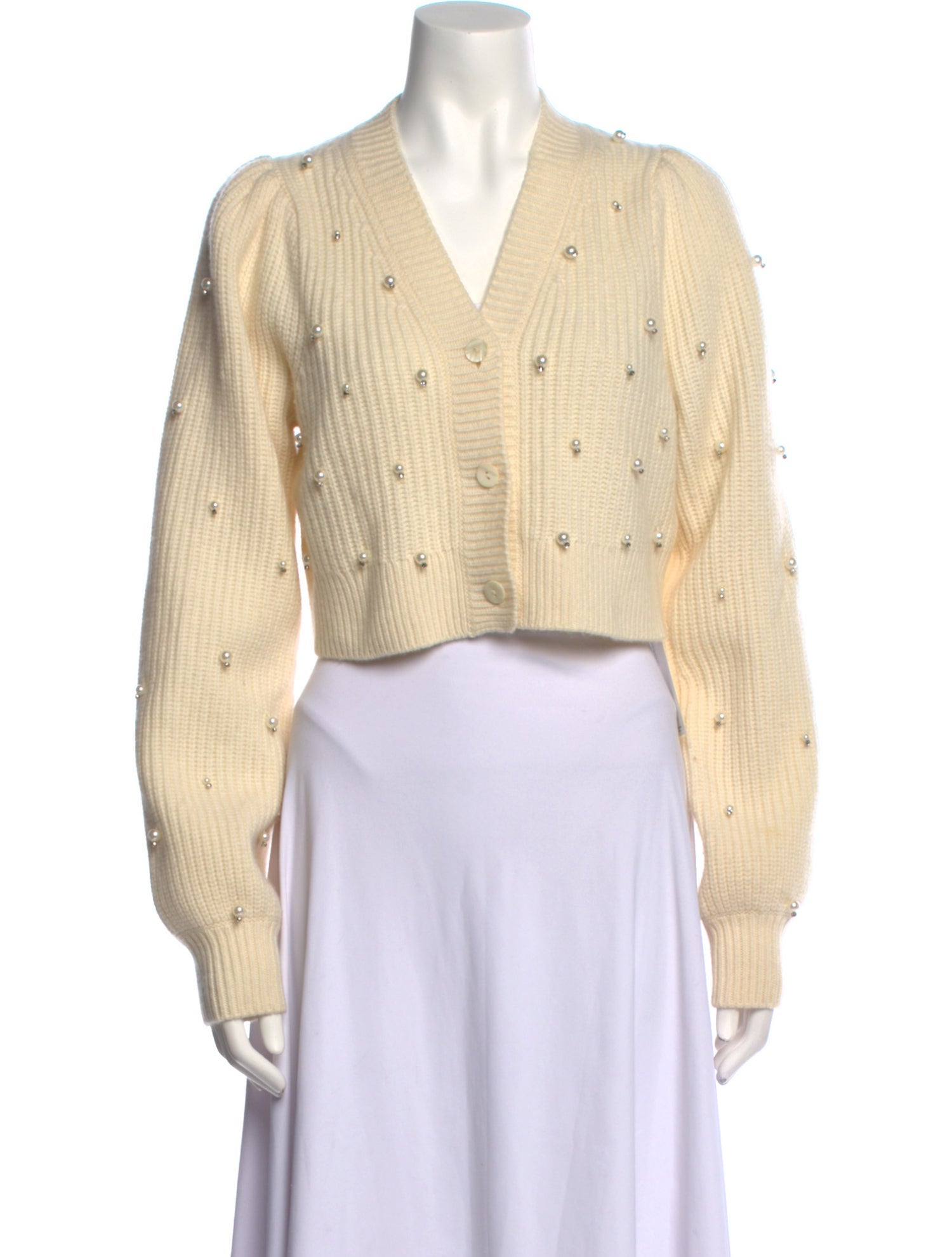 LoveShackFancy Wool V-Neck Sweater