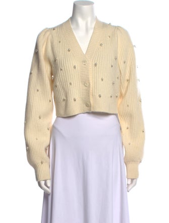 LoveShackFancy Wool V-Neck Sweater