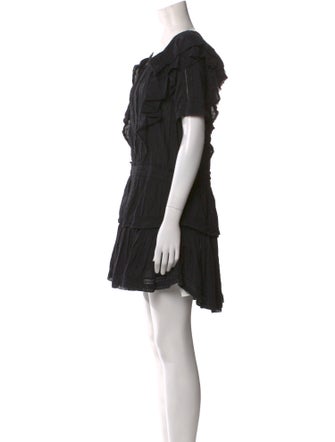 LoveShackFancy Scoop Neck Mini Dress