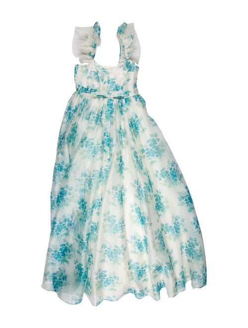 LoveShackFancy Floral Print Long Dress