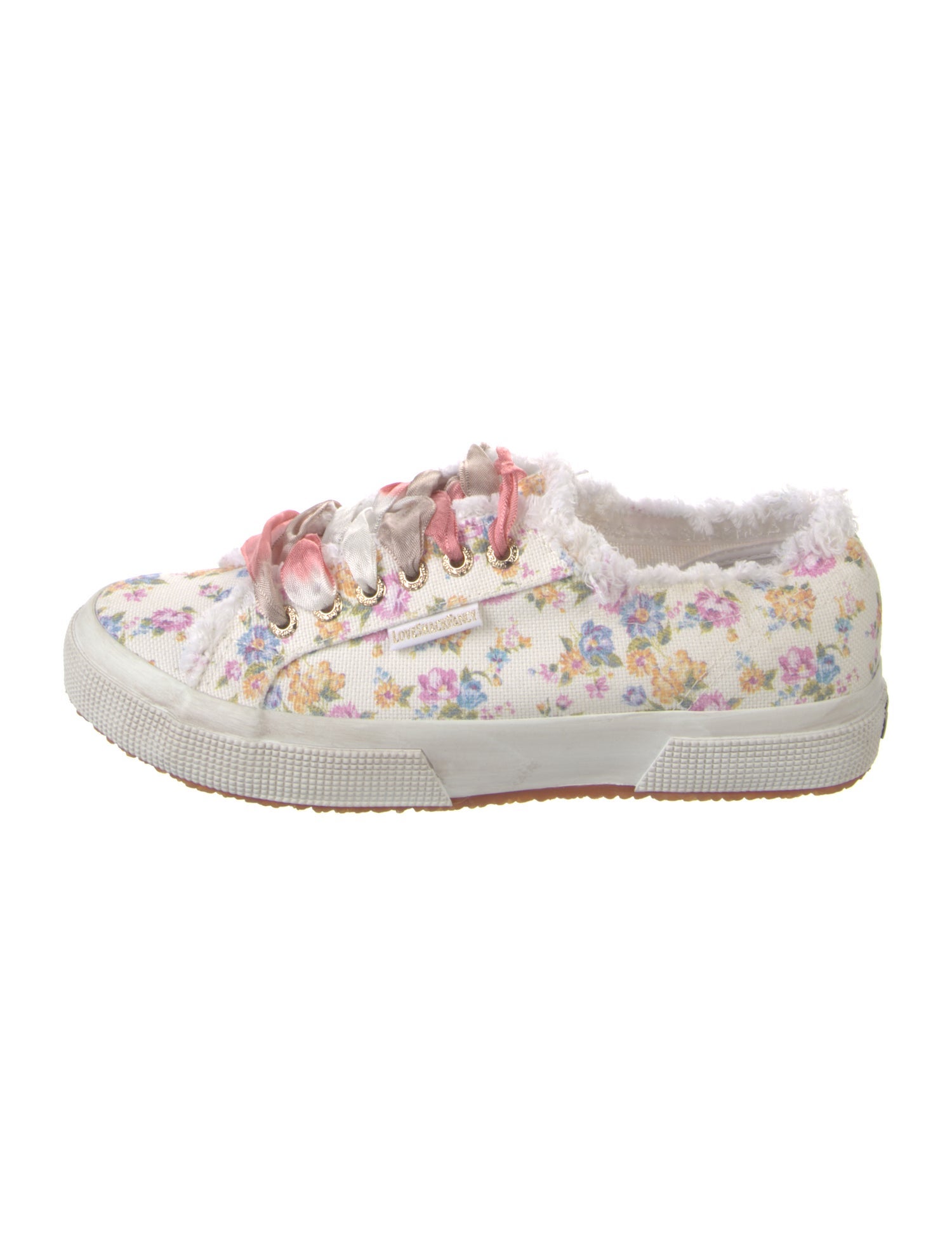 LoveShackFancy Canvas Floral Print Sneakers
