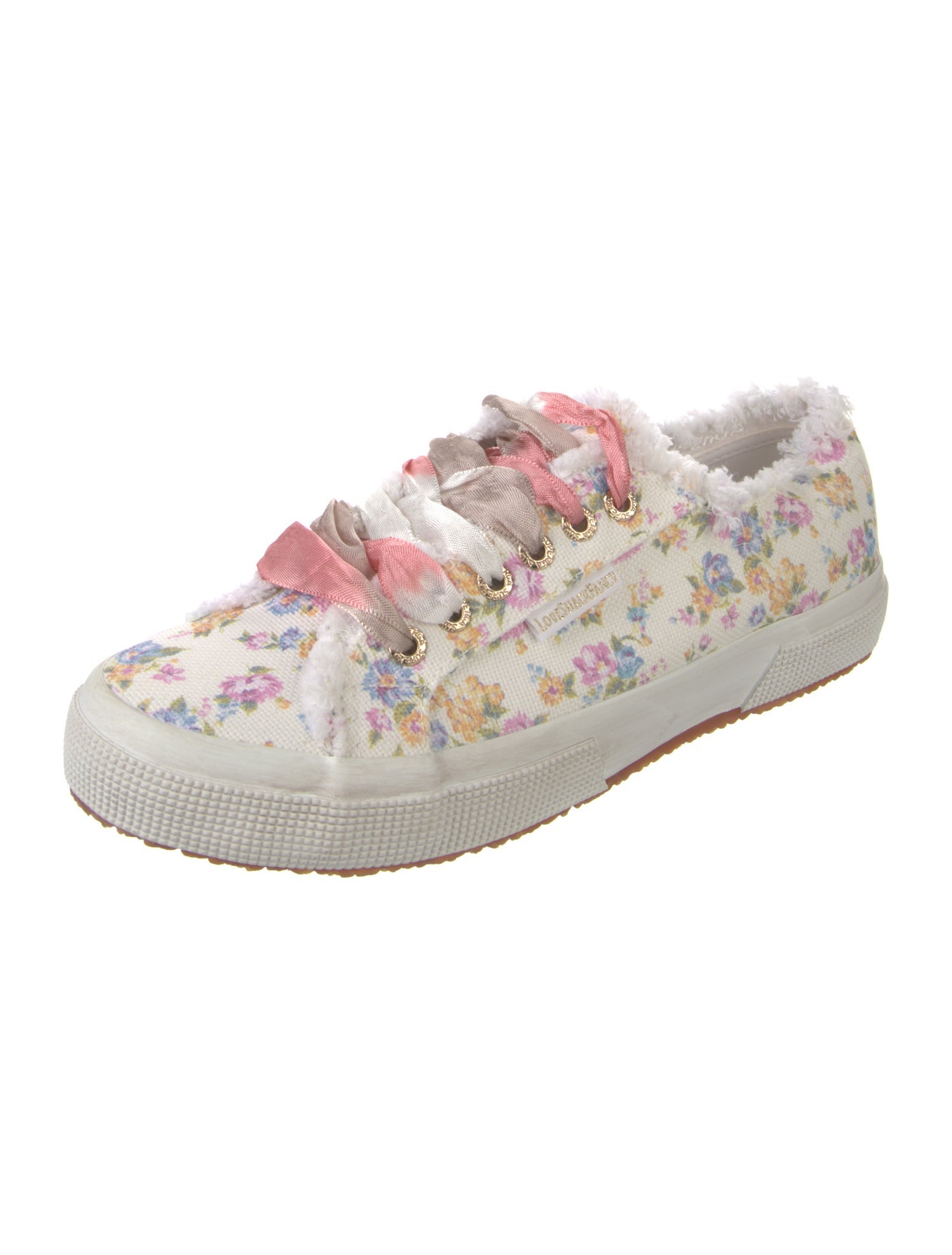 LoveShackFancy Canvas Floral Print Sneakers