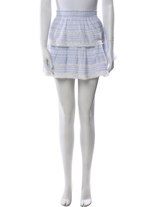 LoveShackFancy Striped Mini Skirt