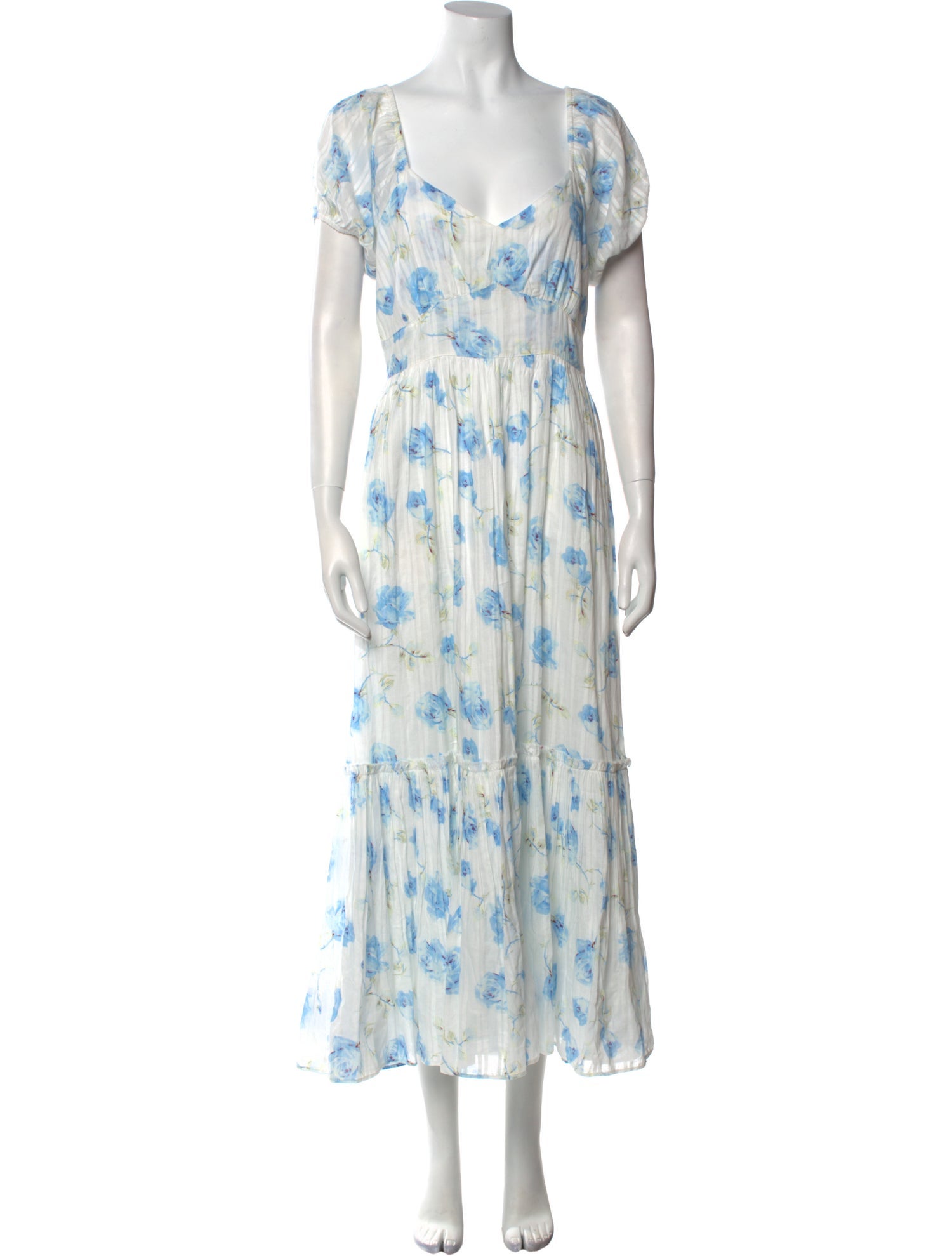 LoveShackFancy Floral Print Long Dress