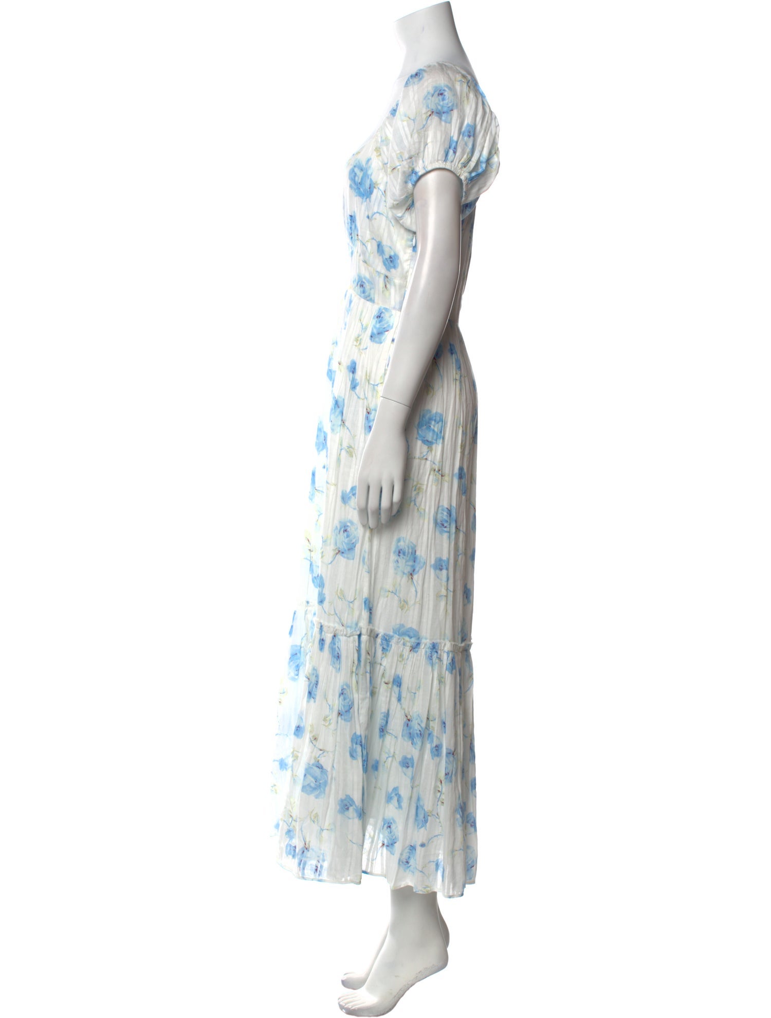 LoveShackFancy Floral Print Long Dress