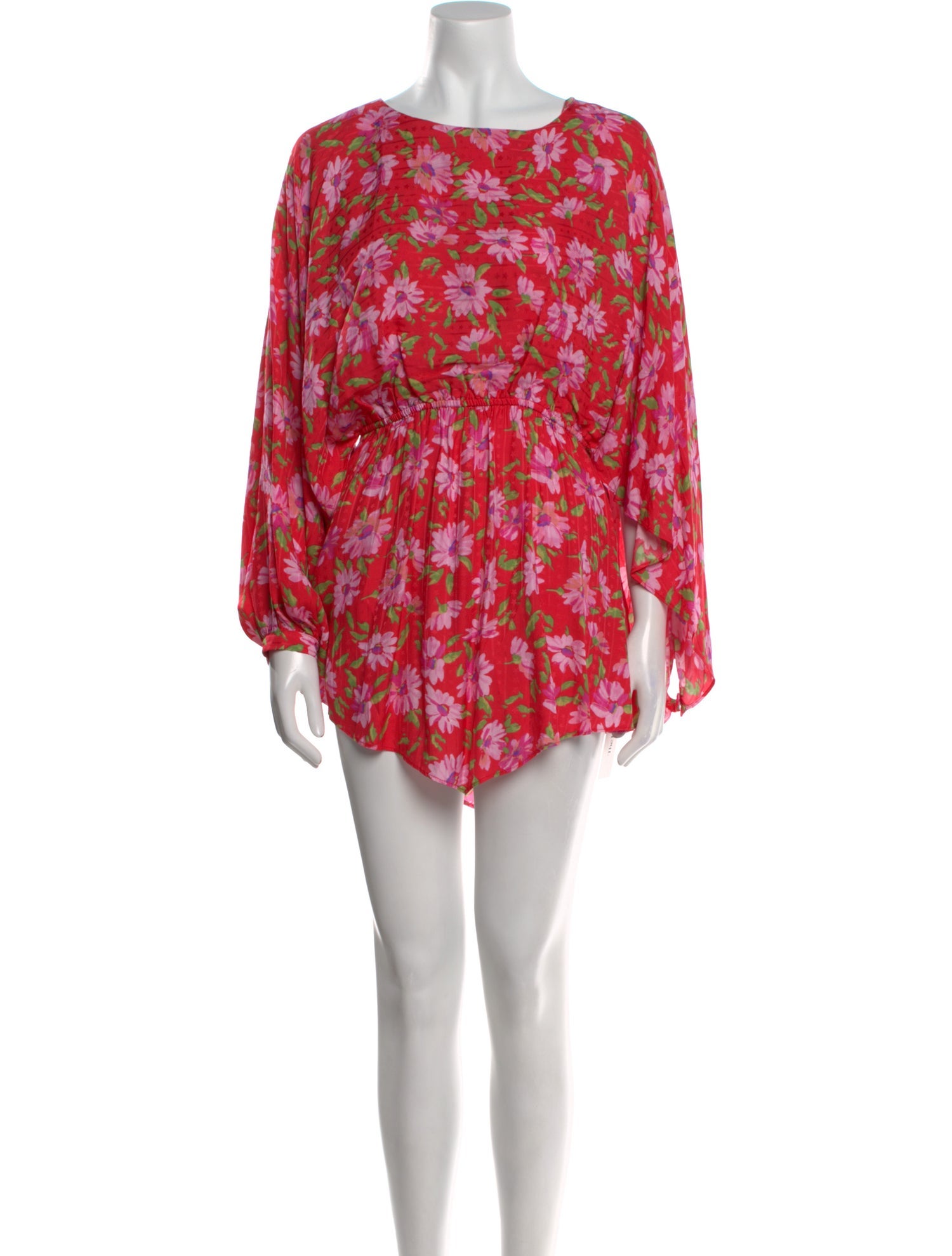 LoveShackFancy Floral Print Mini Dress