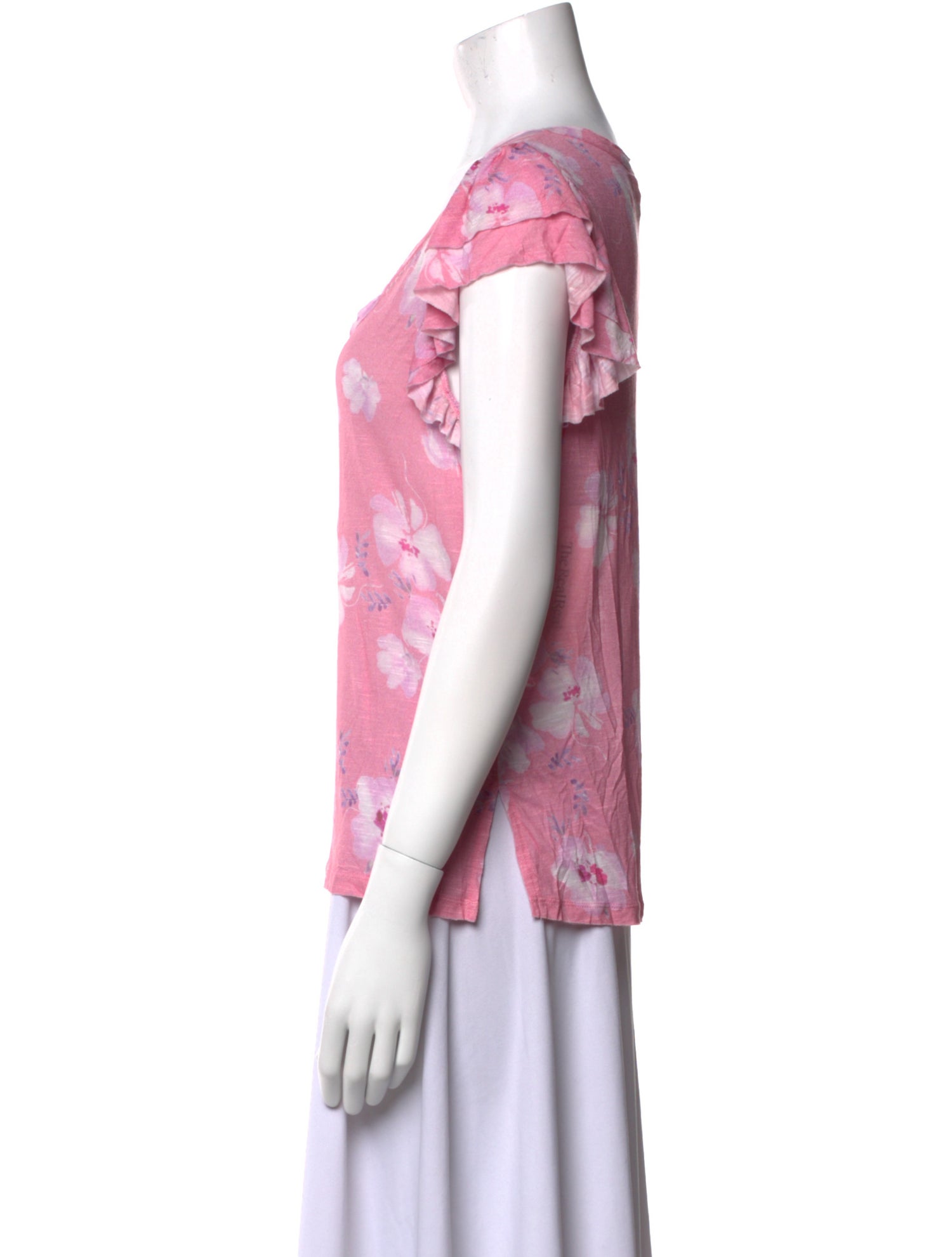 LoveShackFancy Floral Print Scoop Neck Blouse w/ Tags