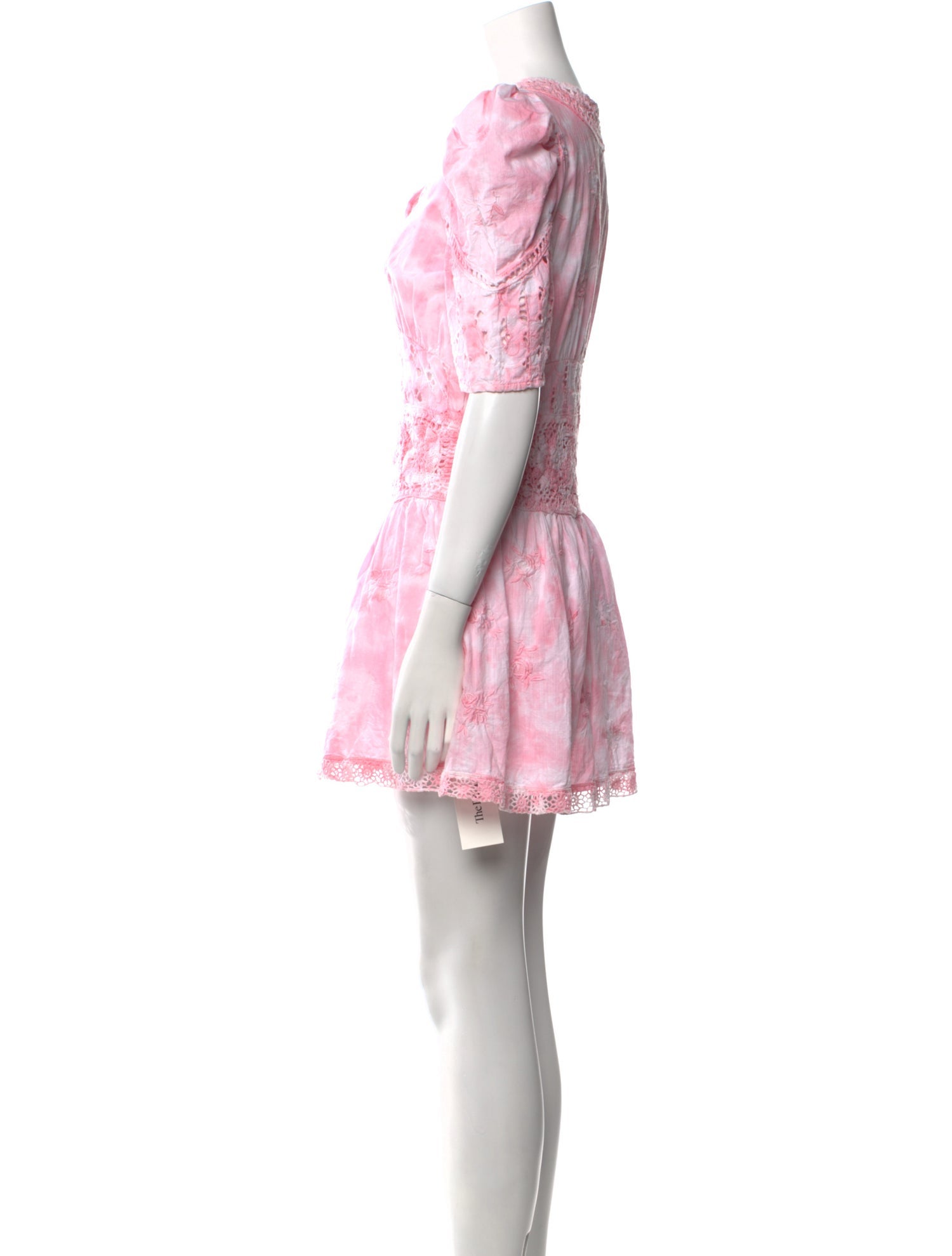 LoveShackFancy Tie-Dye Print Mini Dress