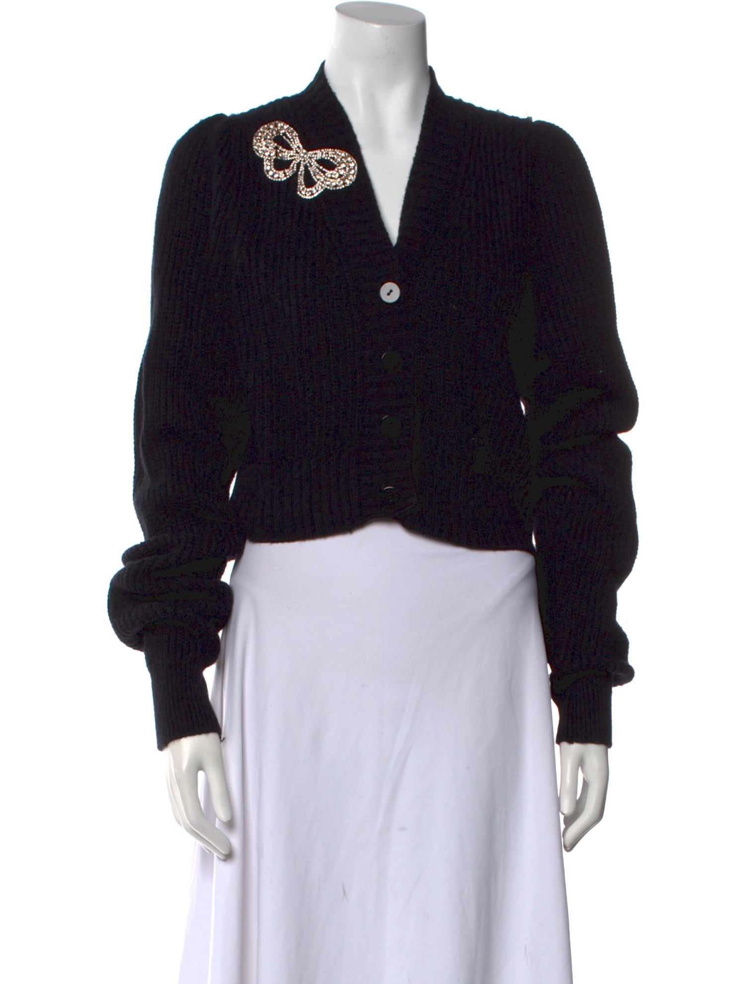 LoveShackFancy Wool V-Neck Sweater