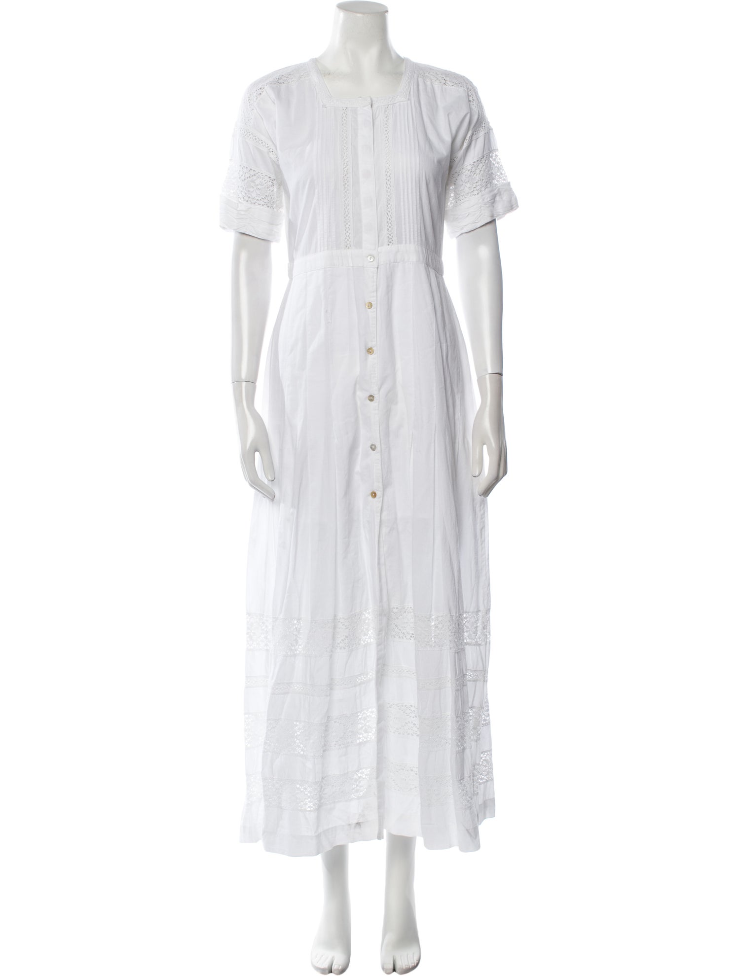 LoveShackFancy Scoop Neck Long Dress