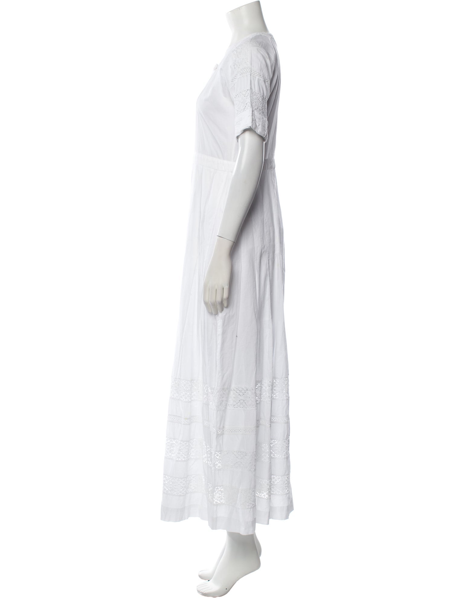 LoveShackFancy Scoop Neck Long Dress