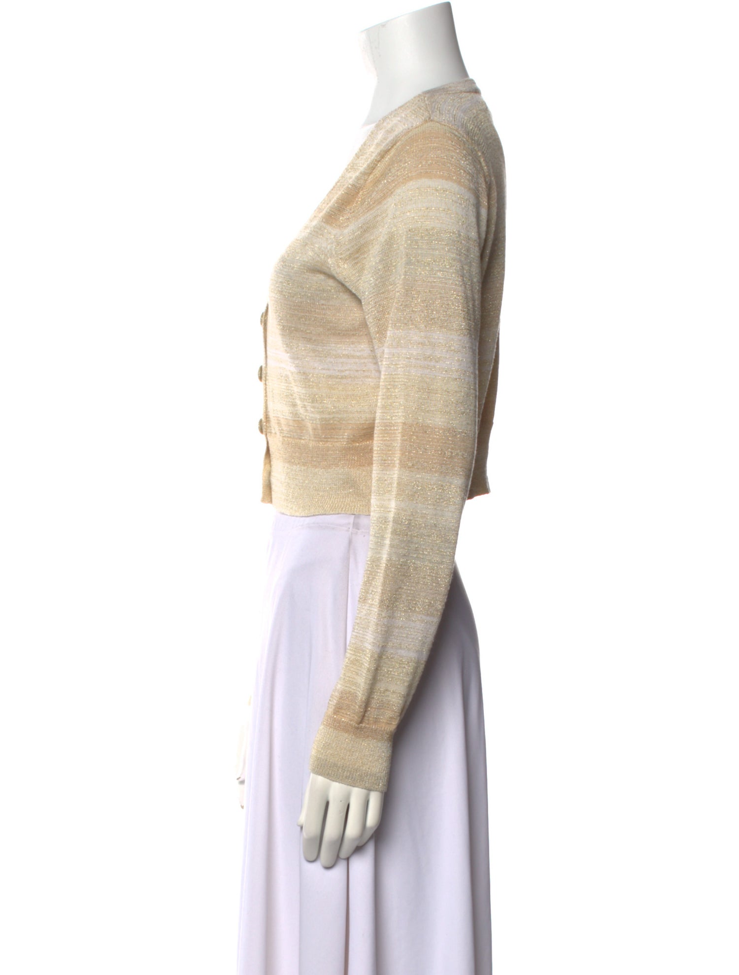 LoveShackFancy Striped V-Neck Sweater