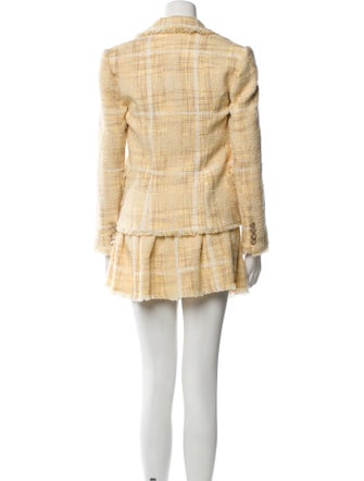 LoveShackFancy Tweed Pattern Ruffle Embellishment Skirt Set