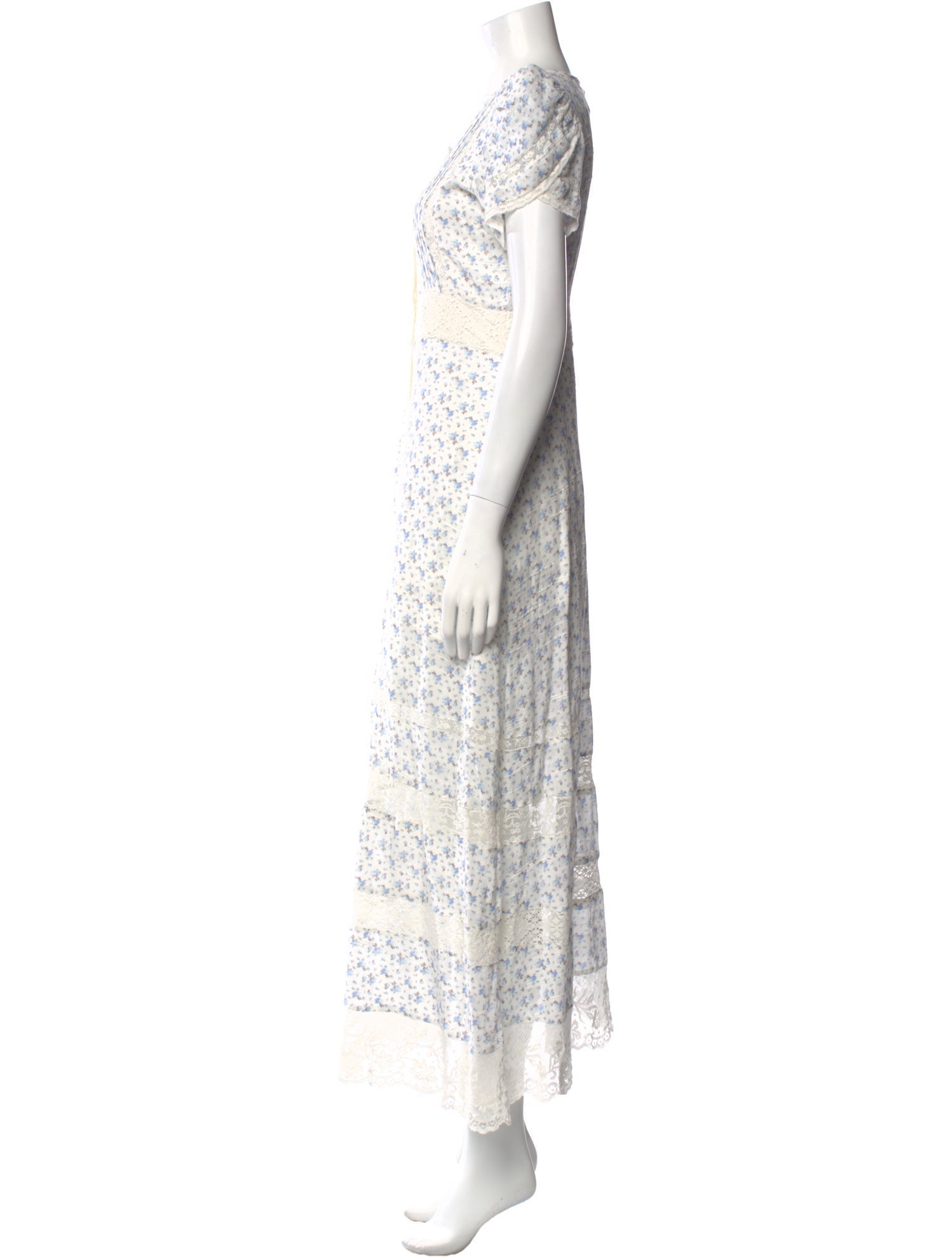 LoveShackFancy Floral Print Long Dress