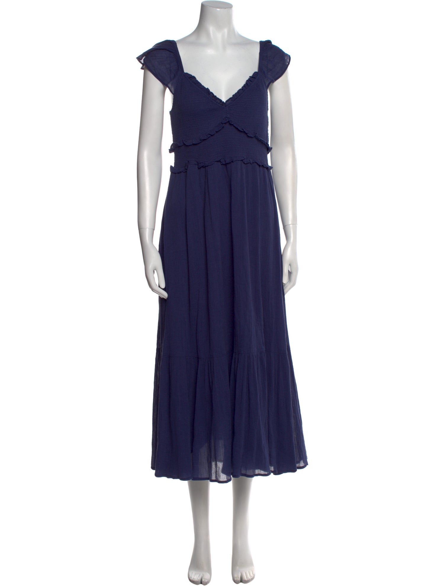 LoveShackFancy V-Neck Long Dress