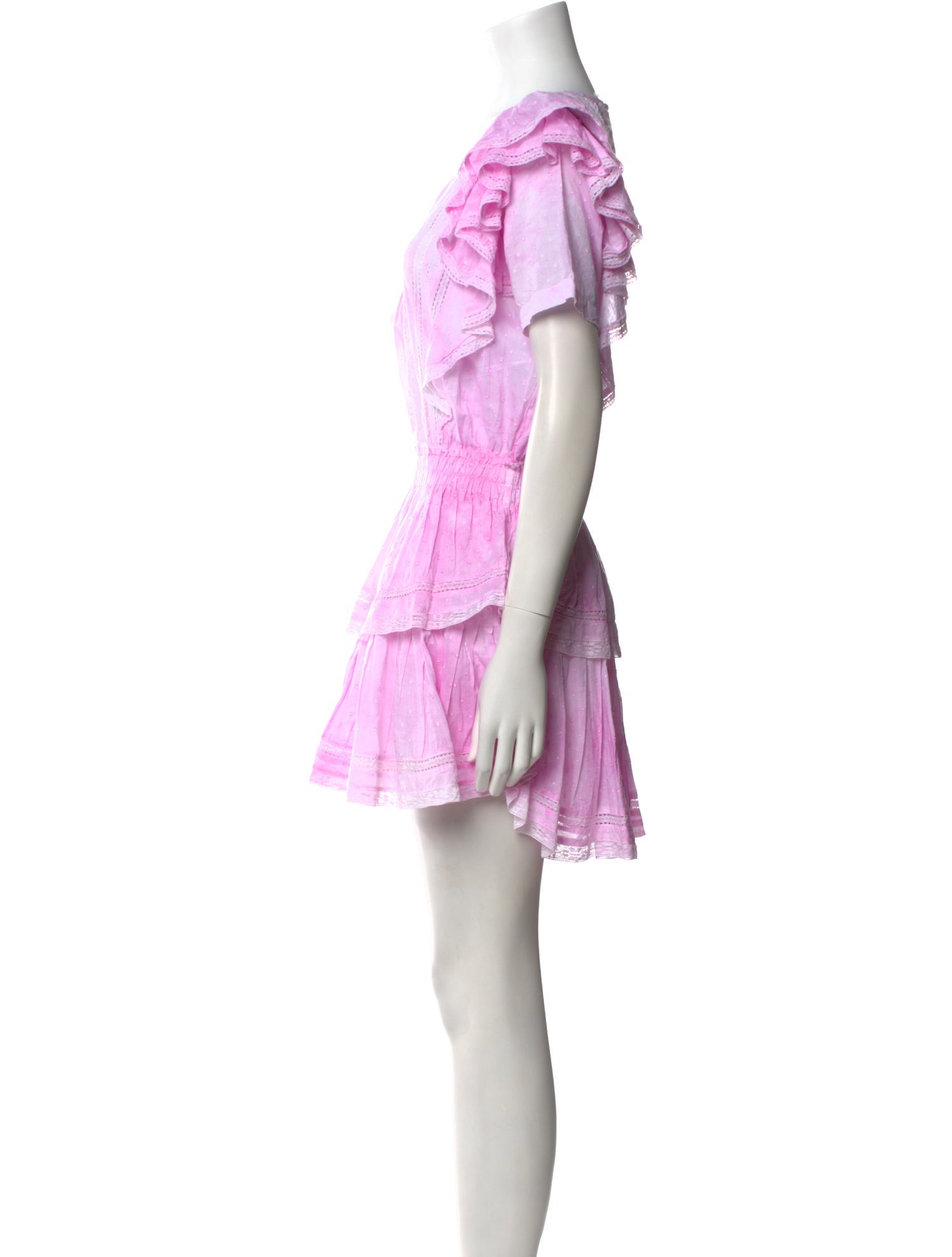 LoveShackFancy Scoop Neck Mini Dress