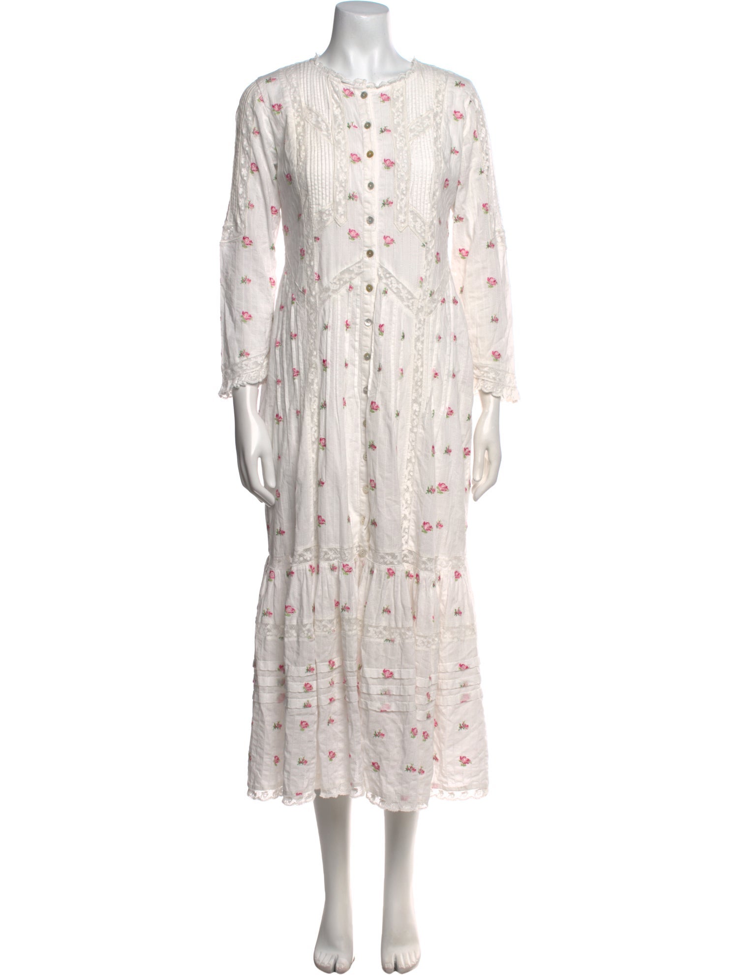 LoveShackFancy Floral Print Long Dress