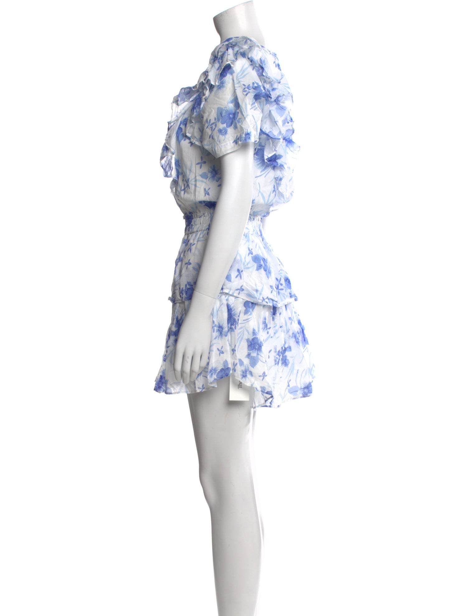 LoveShackFancy Floral Print Mini Dress