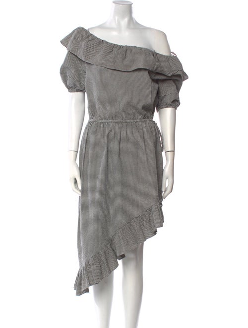 LoveShackFancy Plaid Print Midi Length Dress