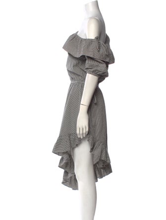 LoveShackFancy Plaid Print Midi Length Dress