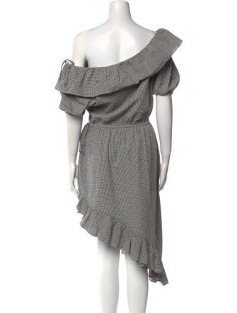 LoveShackFancy Plaid Print Midi Length Dress