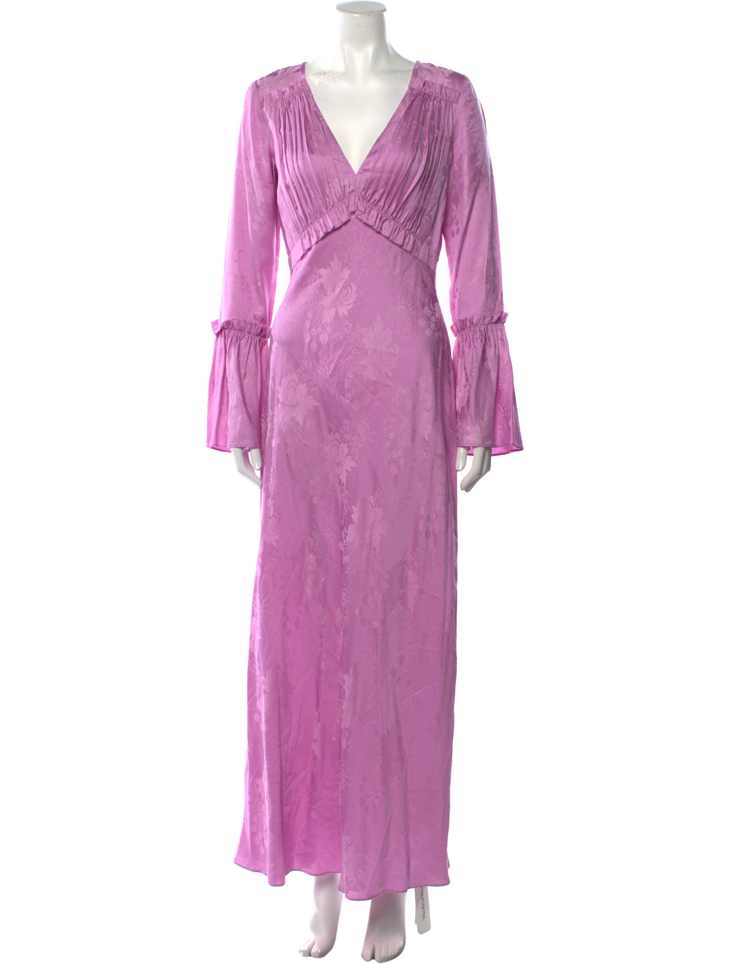 LoveShackFancy V-Neck Long Dress