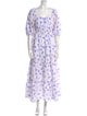LoveShackFancy Floral Print Long Dress