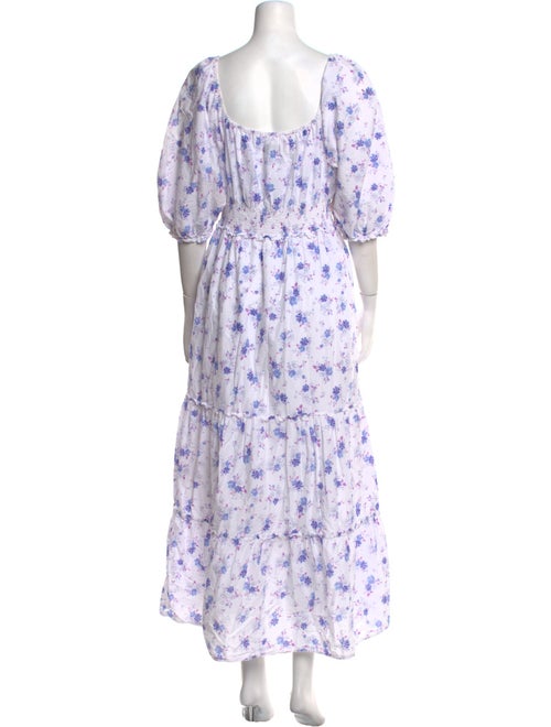 LoveShackFancy Floral Print Long Dress