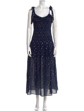 LoveShackFancy Printed Long Dress