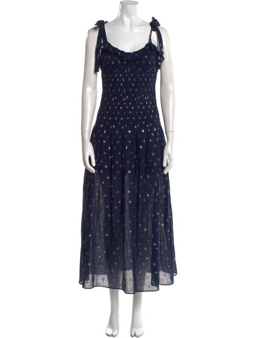 LoveShackFancy Printed Long Dress