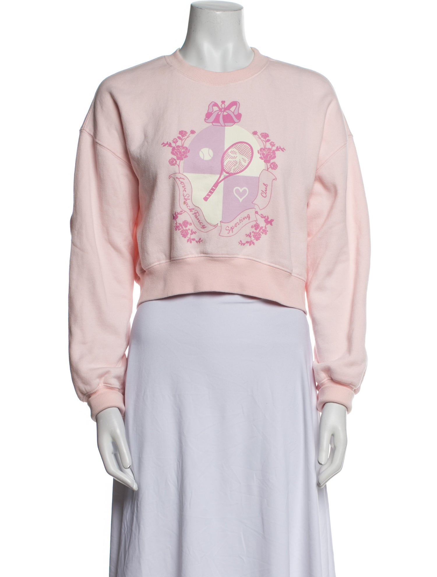 LoveShackFancy Graphic Print Crew Neck Sweatshirt