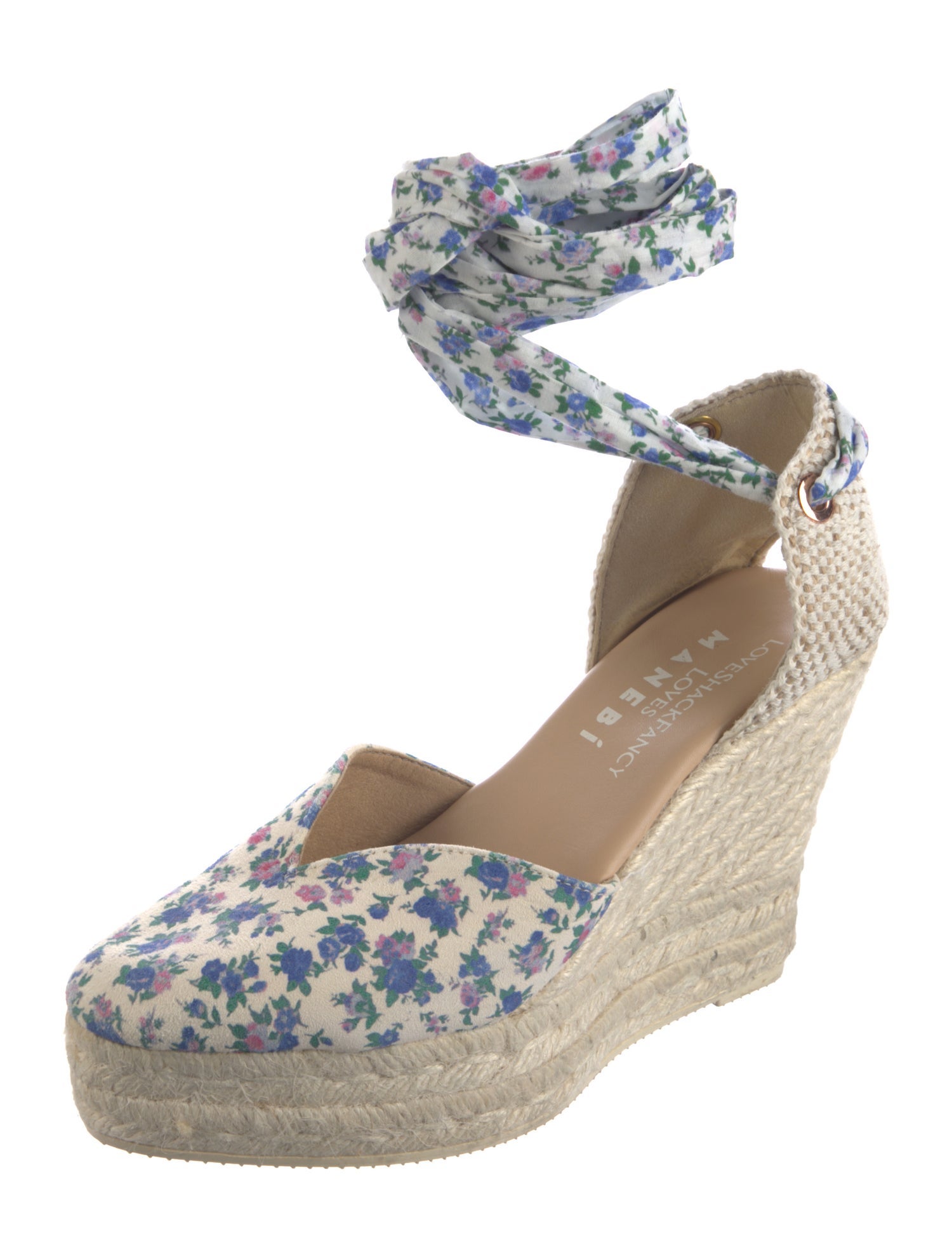 LoveShackFancy Floral Print D'Orsay Pumps