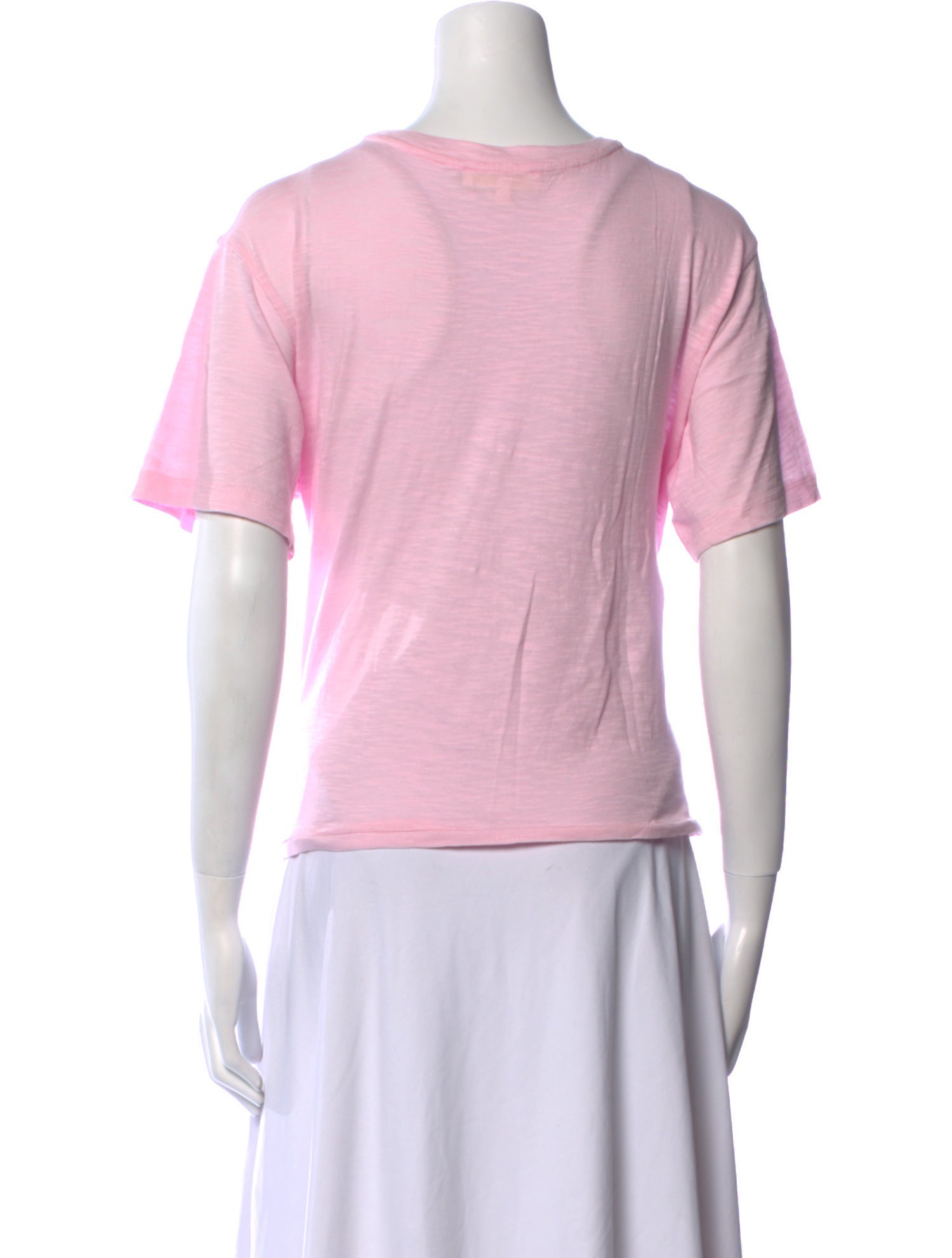 LoveShackFancy Scoop Neck Short Sleeve T-Shirt