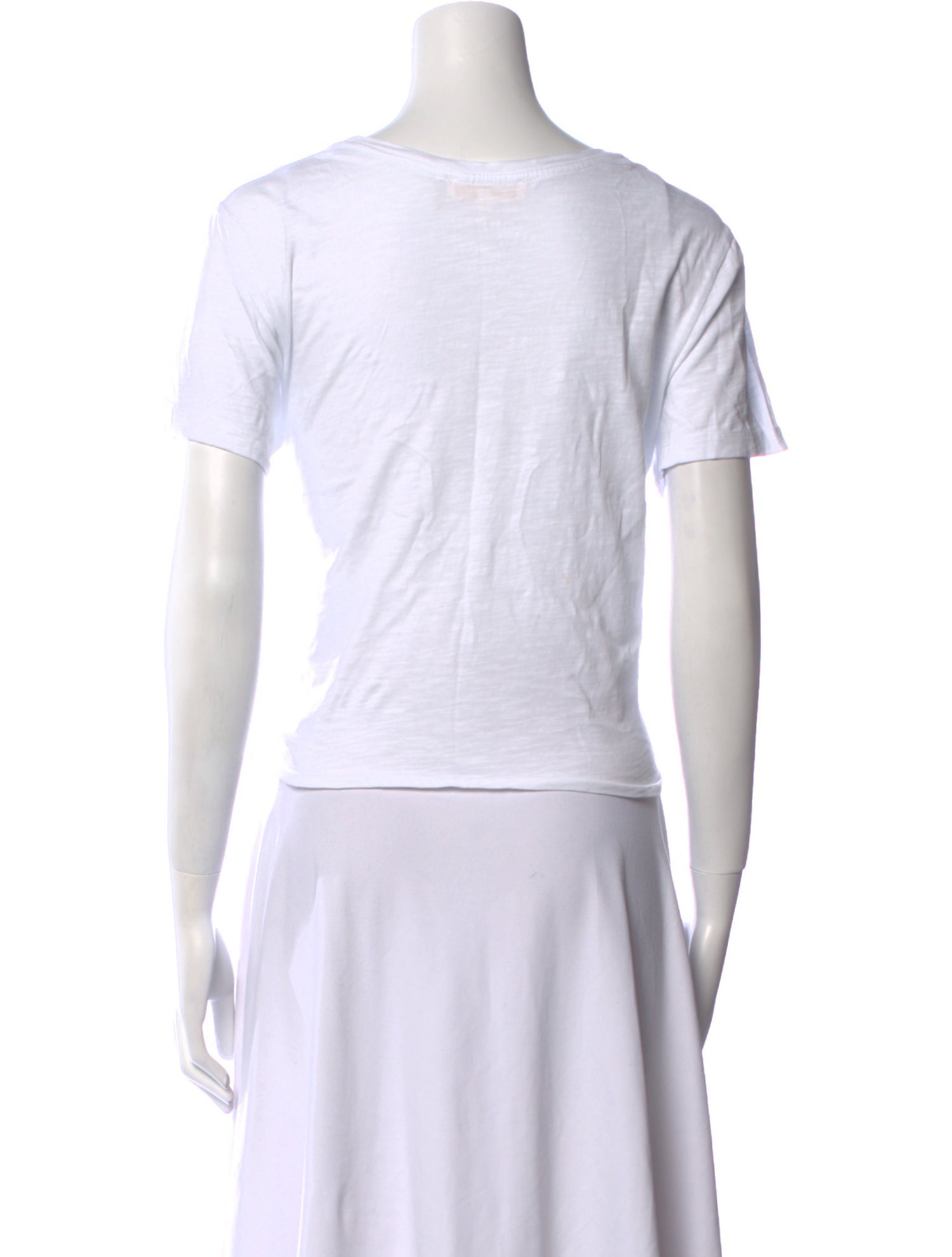 LoveShackFancy Scoop Neck Short Sleeve T-Shirt